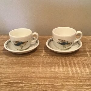 Beatrix Potter Wedgwood Peter Rabbit Children's Tiny Cup and Saucer - set of 2